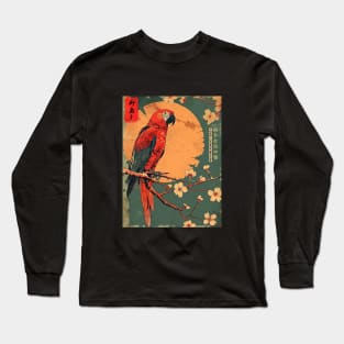 vintage japanese royal Parrot Long Sleeve T-Shirt